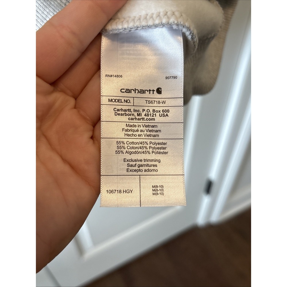 NWT Carhartt Women's Relaxed Fit Midweight Graphic Logo Crewneck Sweatshirt M - Picture 7 of 10